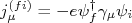 j_\mu^{(fi)} = -e\psi_f^\dagger \gamma_\mu \psi_i