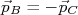 \vec{p}_B=-\vec{p}_C \vec{p}_B=-\vec{p}_C