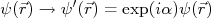 \psi(\vec{r}) \rightarrow \psi