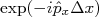 \exp(-i\hat p_x \Delta x)