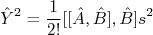 \hat Y^2 = \frac{1}{2!}[ [\hat A,\hat B],\hat B] s^2