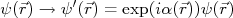 \psi(\vec{r}) \rightarrow \psi