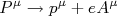 P^\mu \rightarrow p^\mu + e A^\mu