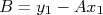 B=y_1-Ax_1 B=y_1-Ax_1